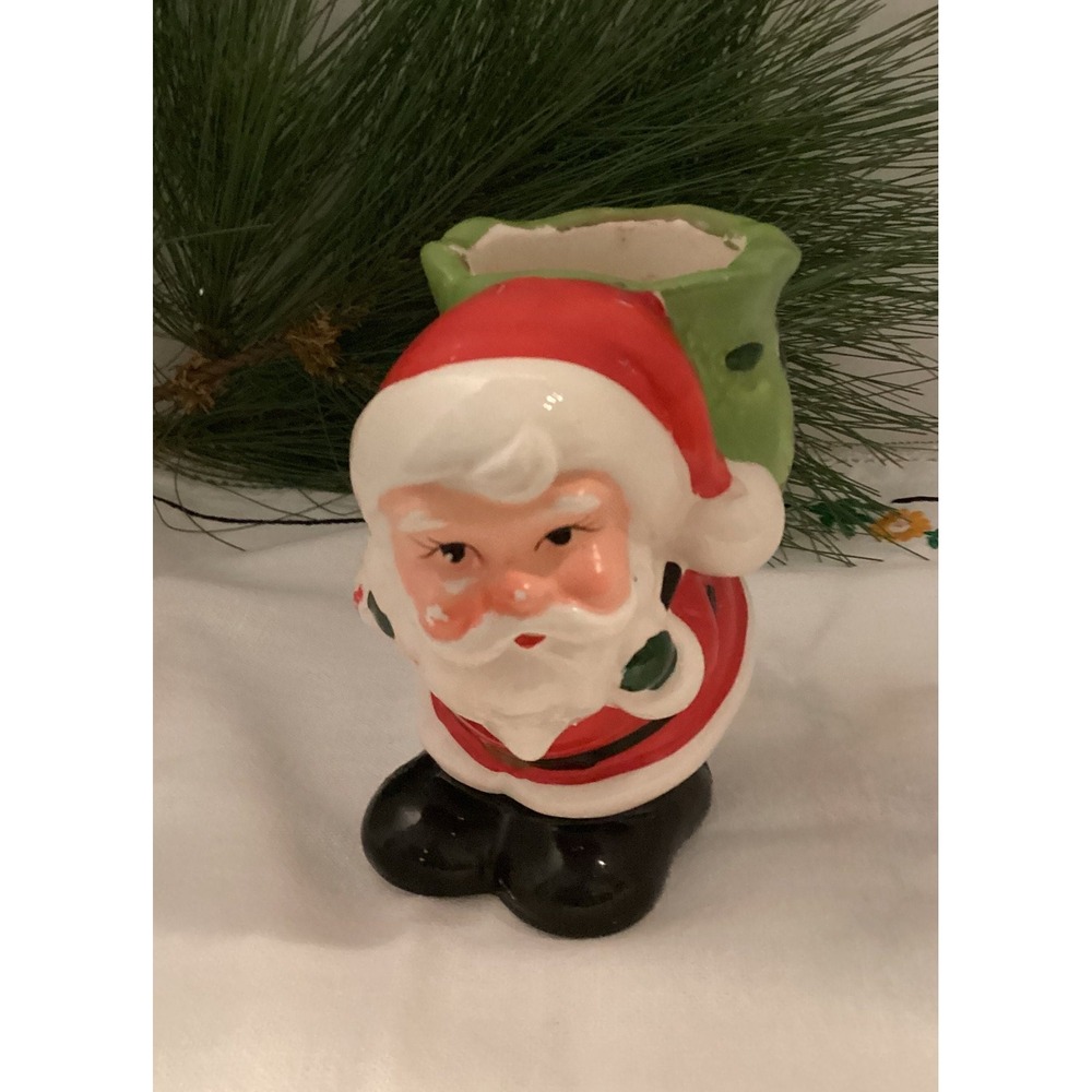 Vintage Santa with Sack Votive Candle‎ Holder - Picture 2 of 7